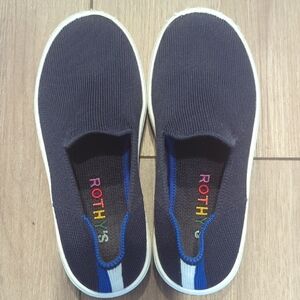 Rothy's Navy and White Slip-On Loafers
